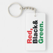 Rot, Schwarz und Grün. Schlüsselanhänger (Vorderseite)