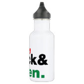 Rot, Schwarz und Grün. Trinkflasche (Rechts)