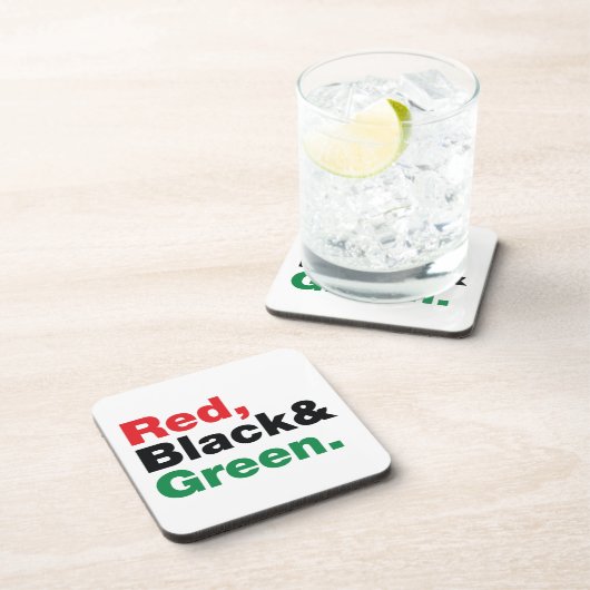 Rot, Schwarz und Grün. Untersetzer (Rechte Seite)
