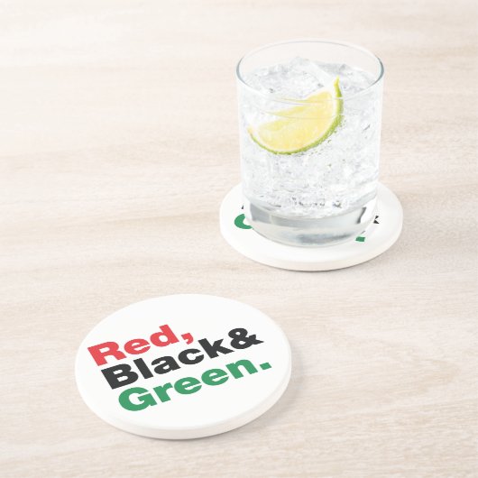 Rot, Schwarz und Grün. Untersetzer (Seite)