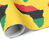 Rot-, Schwarz- und Grünafrikanische Flagge Geschenkpapier (Rolleneckpunkt)