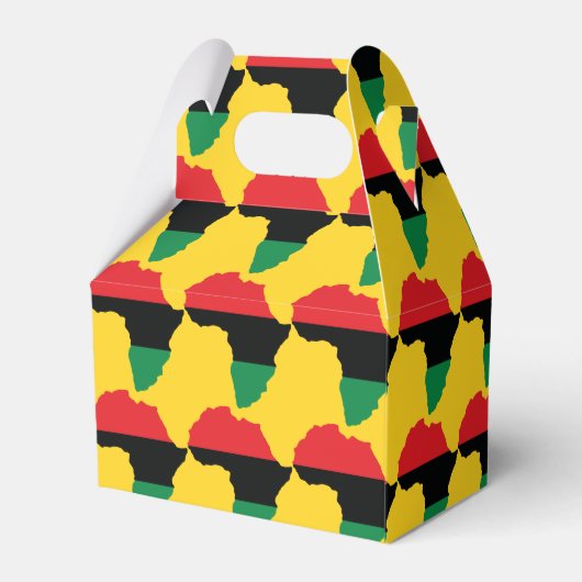 Rot-, Schwarz- und Grünafrikanische Flagge Geschenkschachtel (Rückseite)