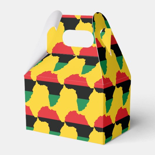 Rot-, Schwarz- und Grünafrikanische Flagge Geschenkschachtel (Vorderseite)