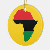 Rot-, Schwarz- und Grünafrikanische Flagge Keramikornament (Links)