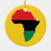 Rot-, Schwarz- und Grünafrikanische Flagge Keramikornament (Hinten)