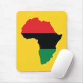 Rot-, Schwarz- und Grünafrikanische Flagge Mousepad (Mit Mouse)