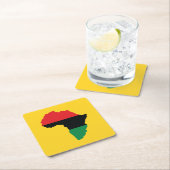 Rot-, Schwarz- und Grünafrikanische Flagge Rechteckiger Pappuntersetzer (Vor Ort)