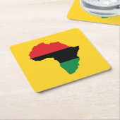 Rot-, Schwarz- und Grünafrikanische Flagge Rechteckiger Pappuntersetzer (angewinkelt)