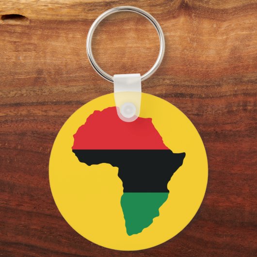 Rot-, Schwarz- und Grünafrikanische Flagge Schlüsselanhänger (Vorderseite)