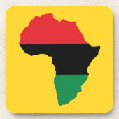 Rot-, Schwarz- und Grünafrikanische Flagge Untersetzer (Vorderseite)