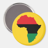 Rot-, Schwarz- und Grünafrikanischer Flagge Magnet (Vorderseite/Rückseite)