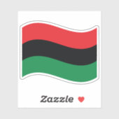 Rot-, Schwarz- und Grüne-Flagge Aufkleber (Blatt)