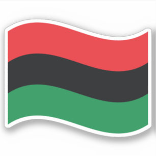Rot-, Schwarz- und Grüne-Flagge Aufkleber