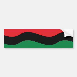Rot-, Schwarz- und Grüne-Flagge Autoaufkleber