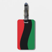 Rot-, Schwarz- und Grüne-Flagge Gepäckanhänger (Rückseite vertikal)