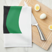 Rot-, Schwarz- und Grüne-Flagge Geschirrtuch (Viertel Falte)