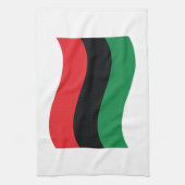 Rot-, Schwarz- und Grüne-Flagge Geschirrtuch (Vertikal)