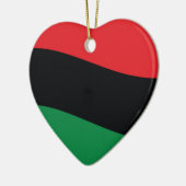 Rot-, Schwarz- und Grüne-Flagge Keramik Ornament (Links)