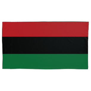 Rot-, Schwarz- und Grüne Flagge Kissenbezug