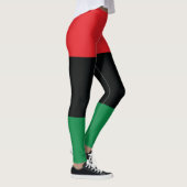 Rot-, Schwarz- und Grüne Flagge Leggings (Rechts)