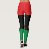 Rot-, Schwarz- und Grüne Flagge Leggings (Rückseite)