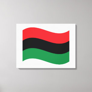 Rot-, Schwarz- und Grüne-Flagge Leinwanddruck