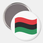 Rot-, Schwarz- und Grüne-Flagge Magnet (Vorderseite/Rückseite)