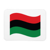 Rot-, Schwarz- und Grüne-Flagge Magnet (Horizontal)