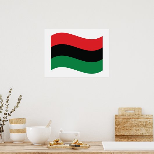 Rot-, Schwarz- und Grüne-Flagge Poster (Küche)