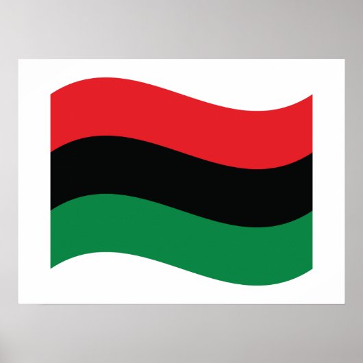 Rot-, Schwarz- und Grüne-Flagge Poster (Vorne)