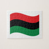 Rot-, Schwarz- und Grüne-Flagge Puzzle (Horizontal)