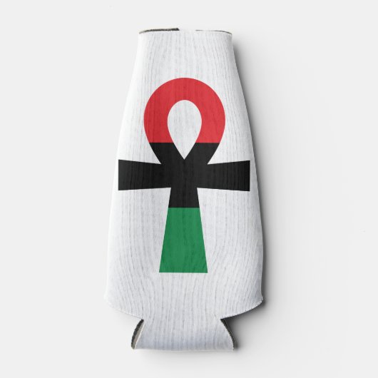 Rot, Schwarz und grüner Ankh Flaschenkühler (Vorderseite)