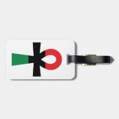 Rot, Schwarz und grüner Ankh Gepäckanhänger (Rückseite horizontal)