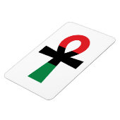 Rot, Schwarz und grüner Ankh Magnet (Linke Seite)