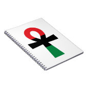 Rot, Schwarz und grüner Ankh Notizblock (Rechte Seite)