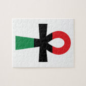 Rot, Schwarz und grüner Ankh Puzzle (Horizontal)