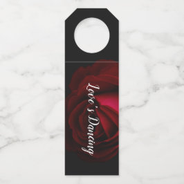 Rot, Schwarz und Rose Flaschenanhänger