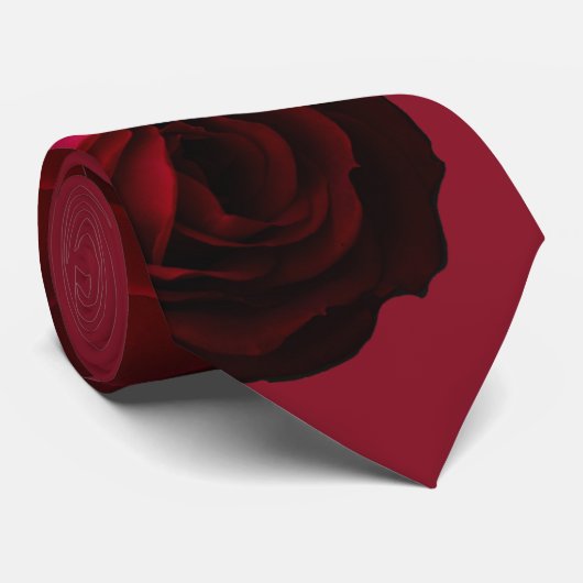 Rot, Schwarz und Rose Krawatte (Gerollt)