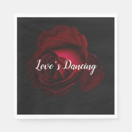 Rot, Schwarz und Rose Serviette
