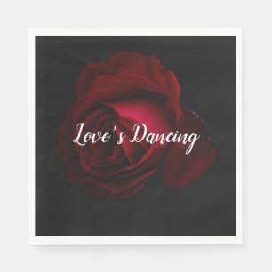 Rot, Schwarz und Rose Serviette