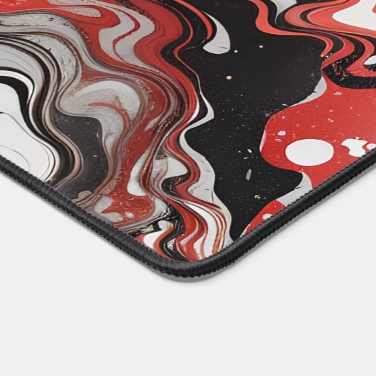 Rot, Schwarz und Silver Splendor Schreibtischunterlage (Ecke)