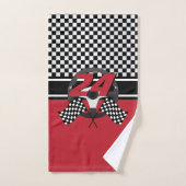 Rot, Schwarz und Weiß Badhandtuch Set (Handtuch)