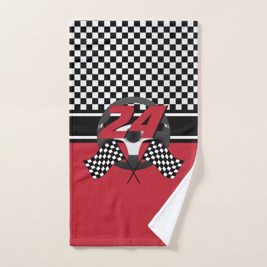 Rot, Schwarz und Weiß Badhandtuch Set (Handtuch)