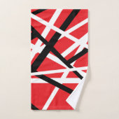 Rot, Schwarz und Weiß Badhandtuch Set (Handtuch)