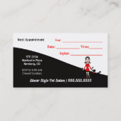 Rot-Schwarz und Weiß brauchen einen gesunden Begle Terminkarte (Rückseite)