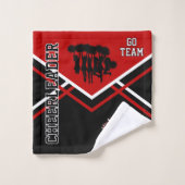 Rot, Schwarz und Weiß Chef Badhandtuch Set (Waschlappen)