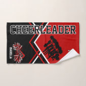 Rot, Schwarz und Weiß Chef Badhandtuch Set (Handtuch)