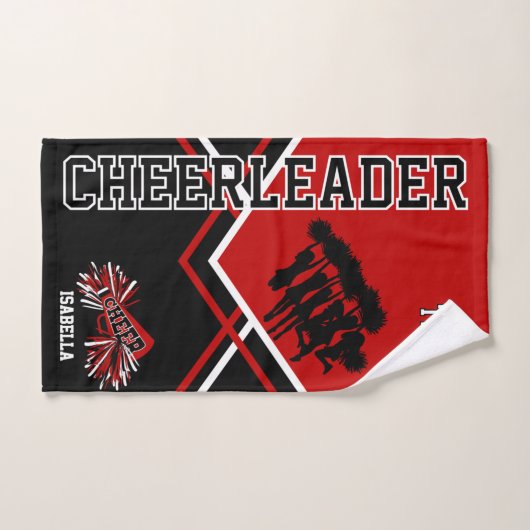 Rot, Schwarz und Weiß Chef Badhandtuch Set (Handtuch)