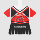 Rot, Schwarz und Weiß Chef Outfit Ornament (Rückseite)