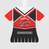 Rot, Schwarz und Weiß Chef Outfit Ornament (Vorderseite)